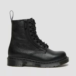 DR MARTENS 1460 Pascal Women’s Leather Zipper Lace up Boots - black size 8